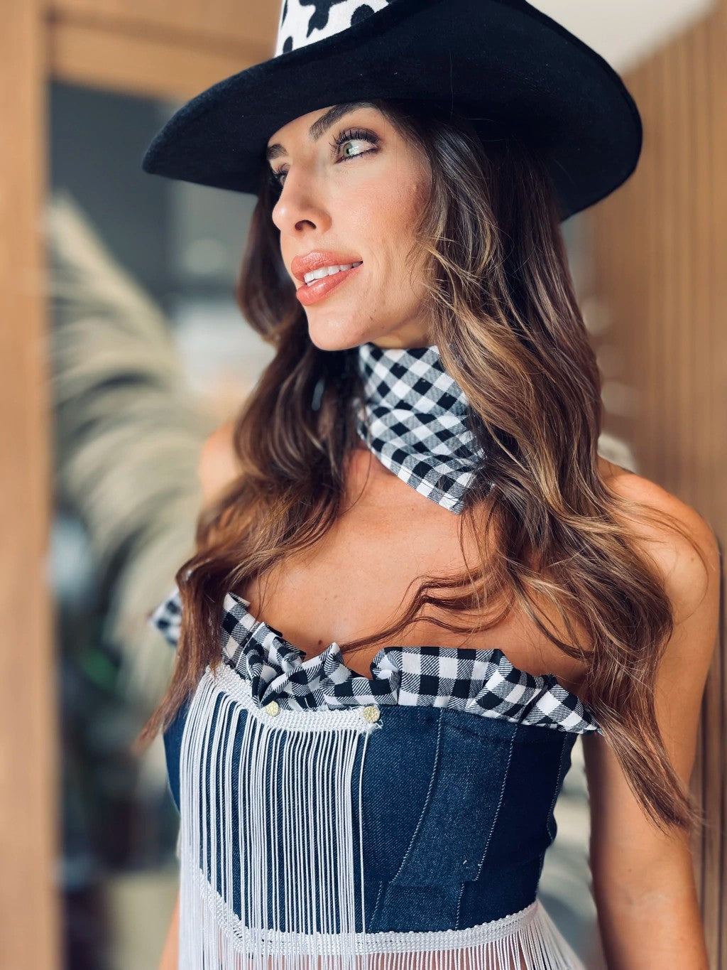 Conjunto junino Jeans - Charlotte