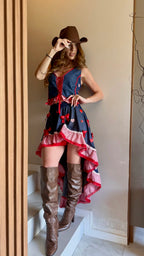 Conjunto junino - saia Mullet ( Colete ou blusinha )