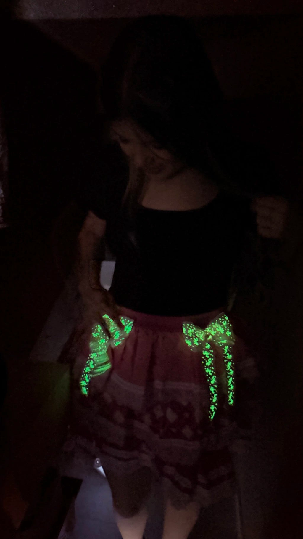 Saia Junina- Clara ( Laços que brilham no escuro)