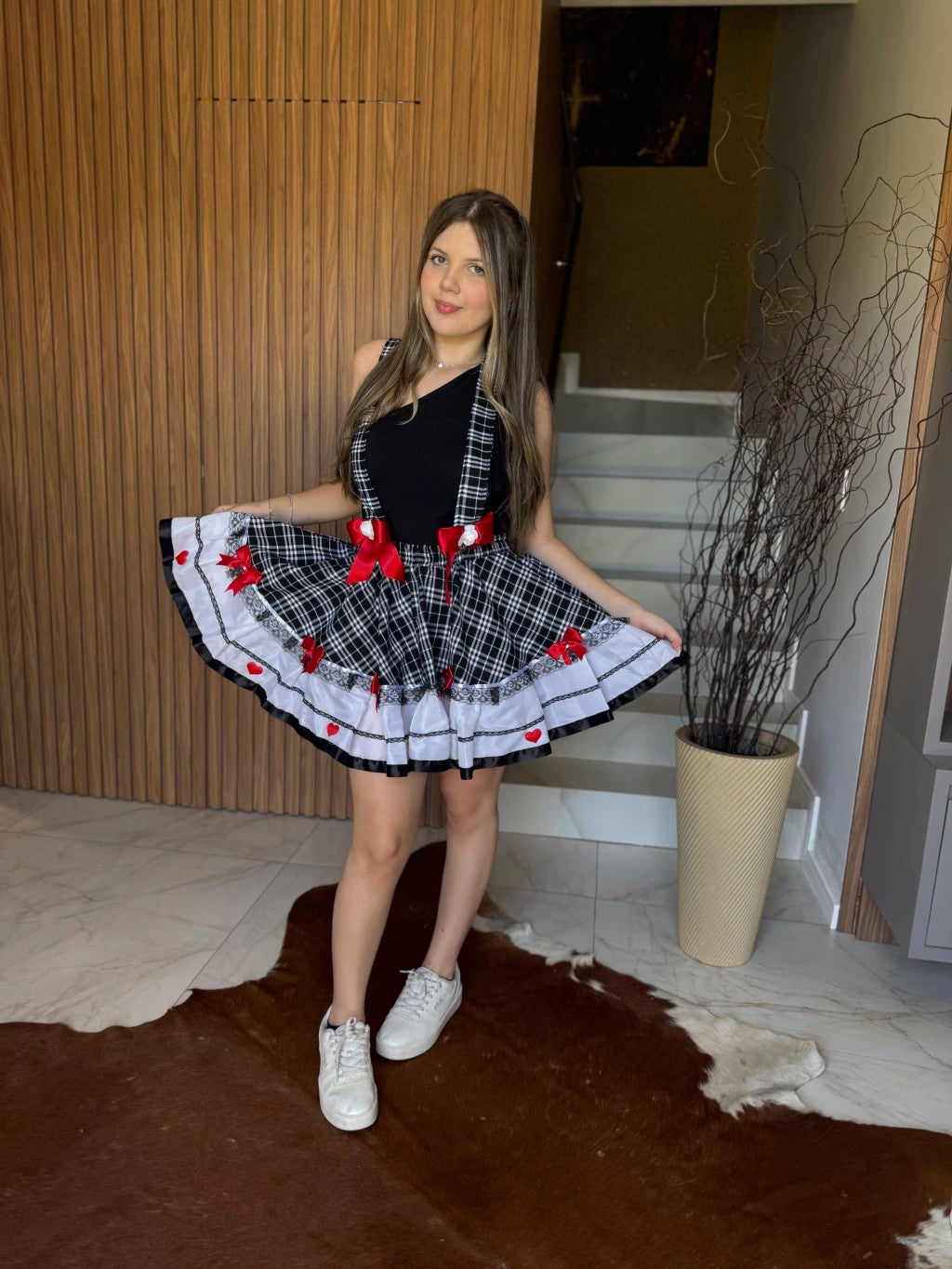 Saia Junina- Jennifer ( com suspensorio removível )