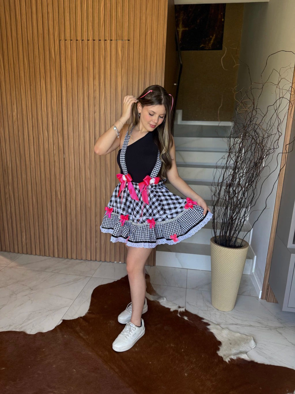 Saia Junina -Thays ( com suspensorio removível )