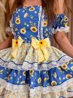 Vestido junino - Mavi Azul