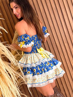 Vestido junino - Mavi Azul