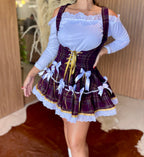 Vestido junino com colete - Violeta